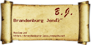 Brandenburg Jenő névjegykártya