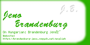 jeno brandenburg business card